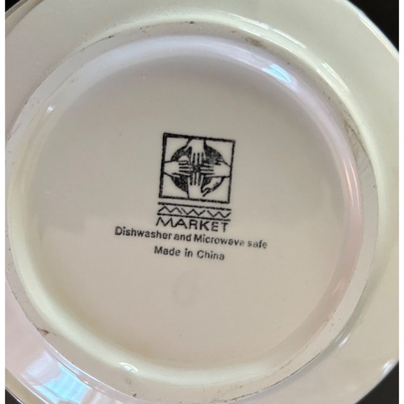 Market Ceramic Box Set of 3 Cocktail Coasters by Manual Woodworkers and Weavers - Picture 6 of 7